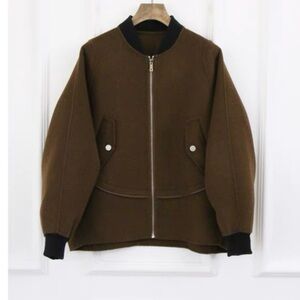 Maison Haussmann Oversized Zip-Up Jacket Wool Jacket